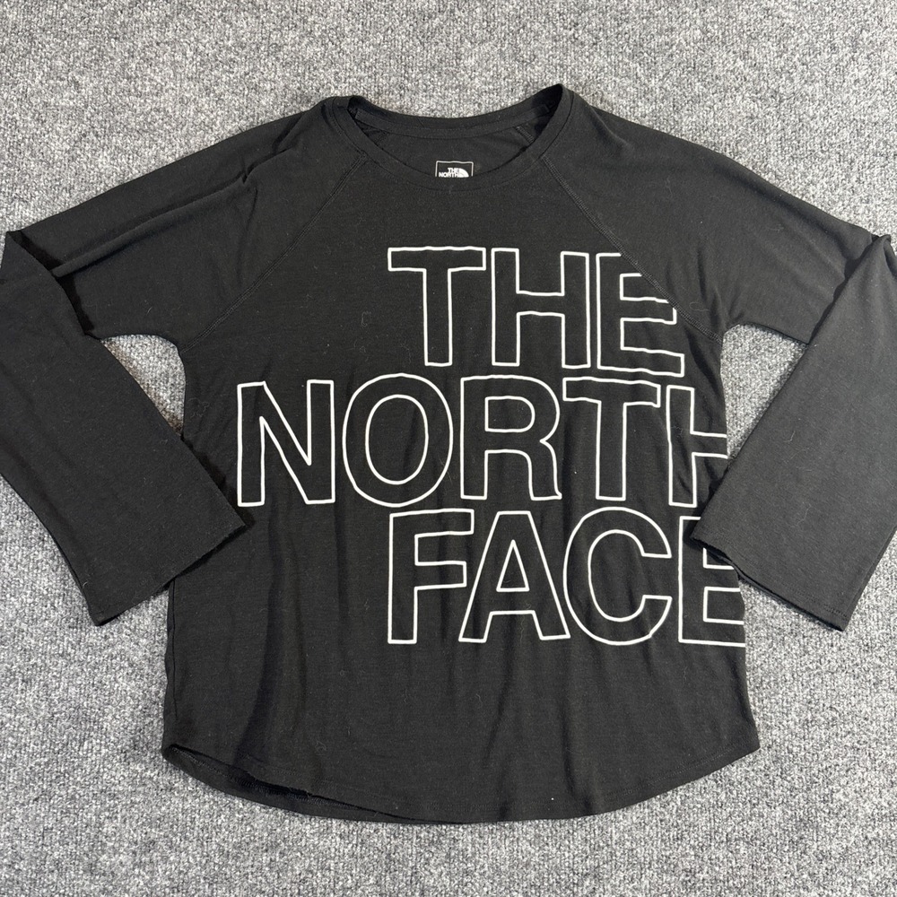 THE NORTH FACE Flash Dry Crew Neck Grey Activewear Pullover Shirt Womens Size XS